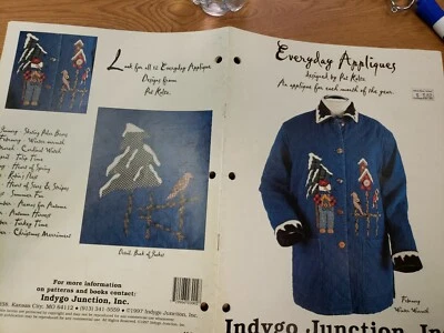 Everyday Appliques February Winter Warmth by Pat Koltz Indydo Junction 1997 B1 - Image 1 of 3