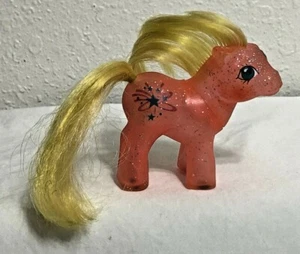 Vintage My Little Pony G1 1984 Baby STARFLOWER Pink/ORANGE GLITTER - Picture 1 of 12