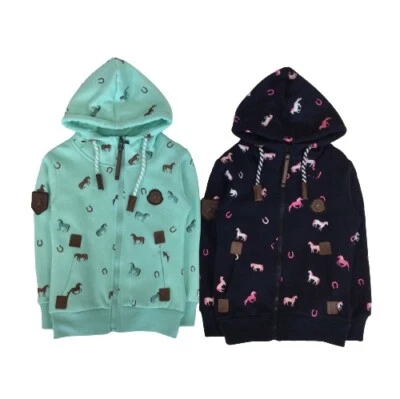 SQUARED&CUBED Squared and Cubed Kinder Sweatjacke Pferde Hufeisen Kapuzenjacke MT254