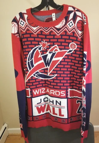 Washington Wizards Classic Red John Wall #2 XL Christmas Sweater Cover
