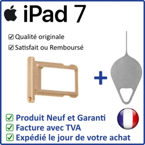 TIROIR SUPPORT CARTE SIM DE L' IPAD 7 OR + OUTIL - Foto 1 di 2