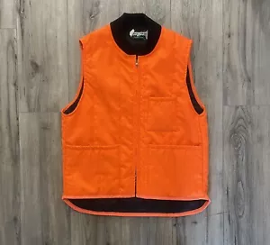 80’s Men's Orange Hunting Hunting Vest. Size Large - Picture 1 of 7