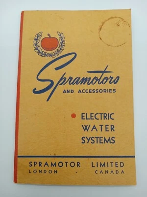 Catálogo Sistemas Eléctricos de Agua Spramotors y Accesorios Vintage (1947) Foto 1 de 4