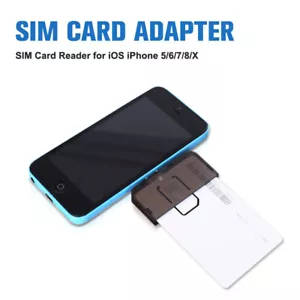 Adaptateur Carte SIM Lecteur Carte SIM Mini SIM Nano pour Téléphone iOS5/6/7/8/X (Plug&Pl KD - Photo 1 sur 7