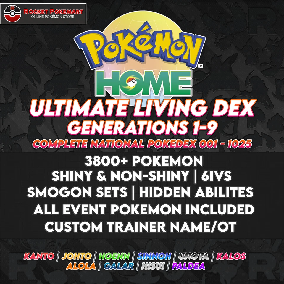 Full Living Dex | Pokemon Home | Definitive Edition | COMPLETE - Image 1 of 4