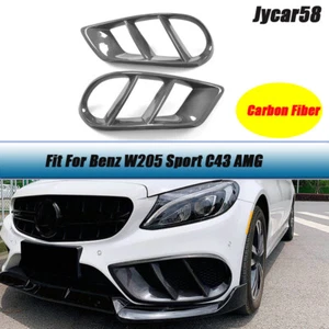 Para Benz Clase C W205 Sport C43 15+ cubierta de ventilación delantera borde parrilla antiniebla - Imagen 1 de 12