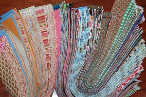 Lot 40 strips-2" MIXED colors strips. jelly roll, quilt, cotton fabric-grab bag - Picture 1 of 5