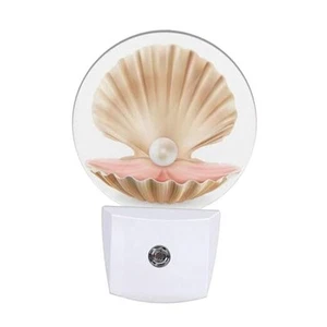 Beach Night Lamp Freshwater Mussels 1.14"D x 2.95"W x 4.95"H Real Sea Shell - Picture 1 of 7