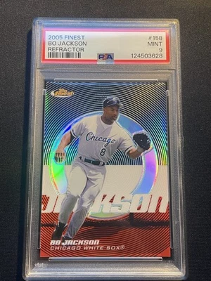 2005 Topps Finest Refractor - Bo Jackson #158 Chicago White Sox  /399 PSA 9 Mint - Image 1 of 4