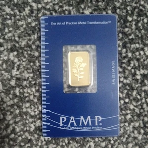PAMP Rosa 5 Gram Fine Pure Gold Bullion Bar .999 Fine Gold For Investment / Gift - Picture 1 of 2