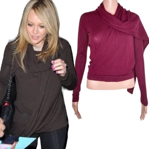 Theory Roland Wrap Cashmere Sweater with attached Scarf size XS - Picture 1 of 9
