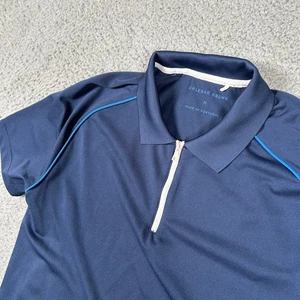 Orlebar Brown Polo Shirt Mens Medium Navy Blue Zip Up Athletic Active - Picture 1 of 7