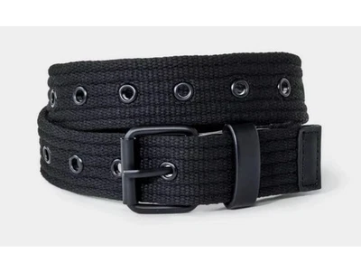 Cloth black Belt cat & jack childrens black grommets holes and metal belt buckle - Image 1 of 4