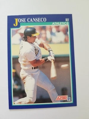 1991 Score #1 Jose Canseco Oakland Athletics - Image 1 of 2