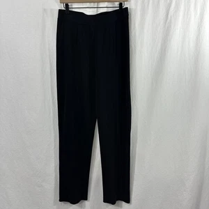 Pantalones Misook negros ajustados tejidos rectos cónicos para mujer M carrera clásicos - Imagen 1 de 11