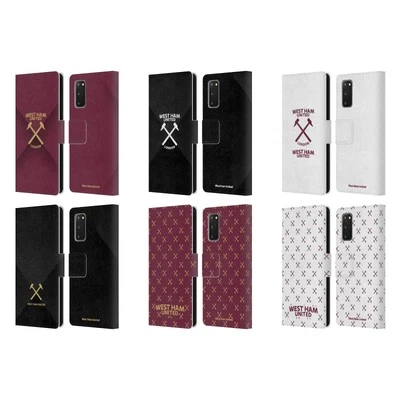 OFFICIAL WEST HAM UNITED FC HAMMER MARQUE LEATHER BOOK CASE FOR SAMSUNG PHONES 1 - Image 1 of 4