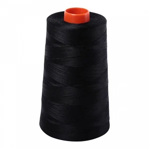 2692 Mako 50 Wt 100% Cotton Thread, 6,452 Yard Cone Black - Picture 1 of 1