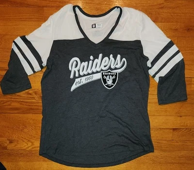 *NUEVO SIN ETIQUETAS* CAMISETA DEL EQUIPO DE LA NFL Las Vegas RAIDERS XL Mujer NFL Fútbol Damas Oakland Foto 1 de 4