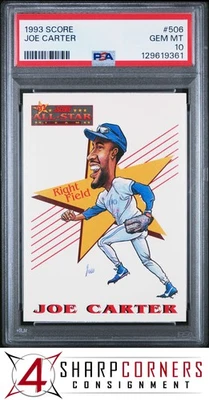 1993 SCORE #506 JOE CARTER BLUE JAYS PSA 10 - Image 1 of 3