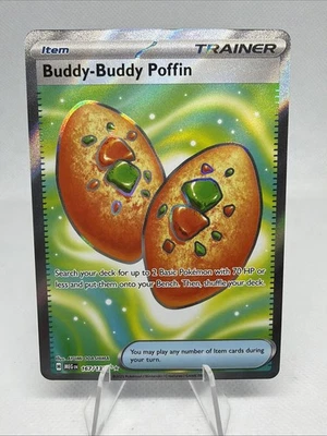BUDDY BUDDY POFFIN 167/132 2025 Pokemon Mega Evolution Illustration Rare - Image 1 of 2