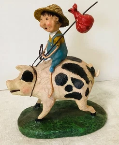 2002 LORI MITCHEL "AUF ZUM MARKT JUNGE AUF SCHWEIN" BILDERBUCHSERIE - Bild 1 von 6