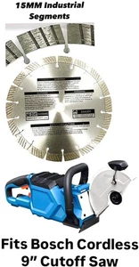 Lama diamantata 9" segmentata 15 mm adatta per seghetto Bosch brushless senza fili 9" - Foto 1 di 11