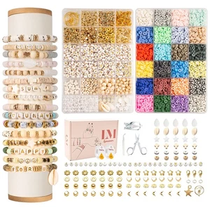 Perline di Argilla 8000 Pezzi 2 Scatole Kit Creazione Braccialetti - 24 Colori Polimero Argilla Perline... - Foto 1 di 6