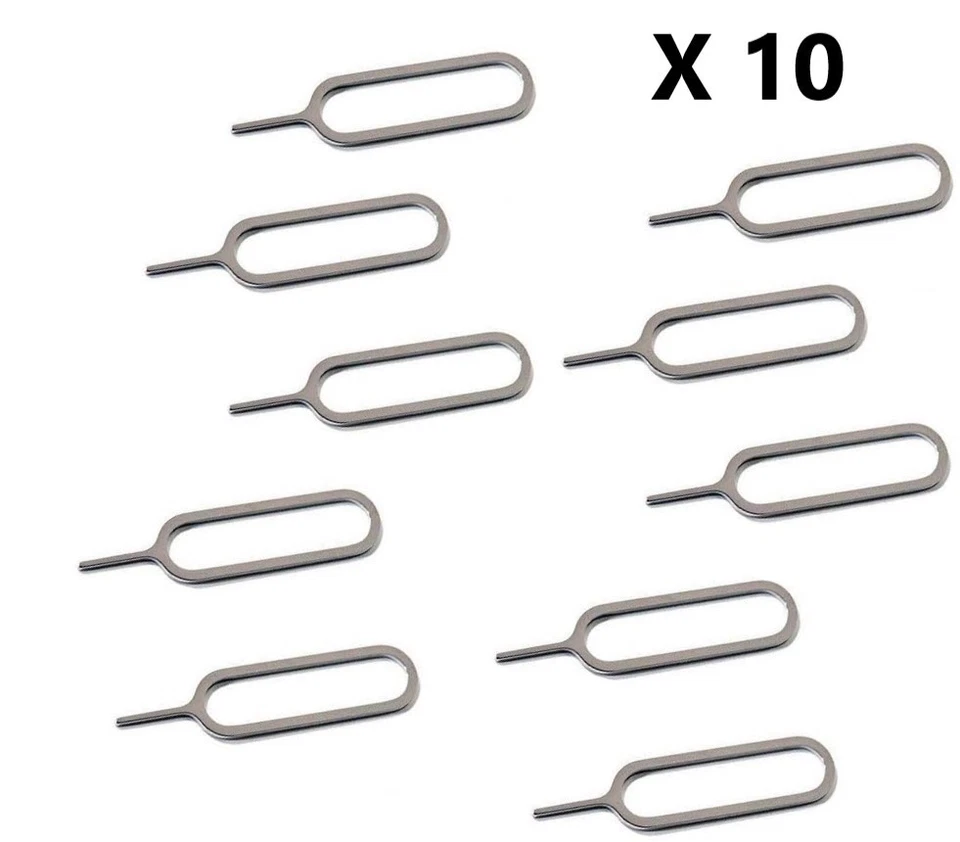 10 x Ejector Pin SIM Card Removal Tool Key Open for iPhone iPad Samsung Apple - Image 1 of 1