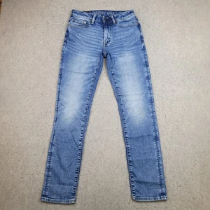 American Eagle Slim Airflex Jeans Herren 28x32 helle Waschung blau Stretch Whiskered - Bild 1 von 12
