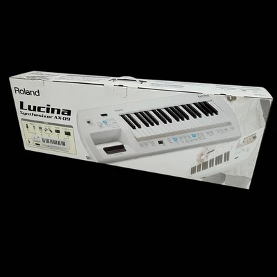 Roland Lucina AX-09 Synthesizer Pearl White shoulder keyboard Mint #4 - Image 1 of 4