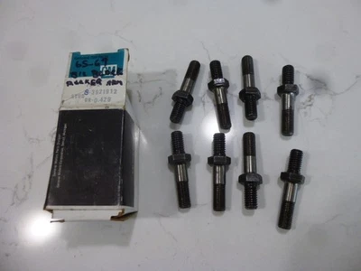3921912 NOS GM 8 Rocker Arm Studs 1965 - 1990? Big Block Chevrolet 396 427 454 - Image 1 of 3