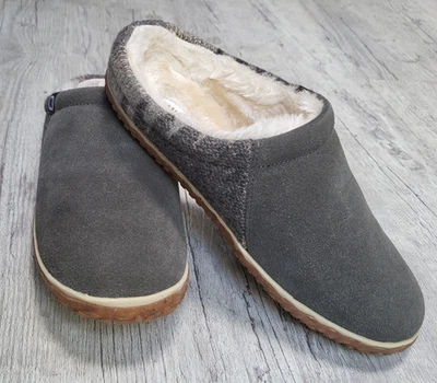 Minnetonka Tahoe Clog Grey Suede Leather Slip On Slippers - Women's Size 6 - Image 1 of 4