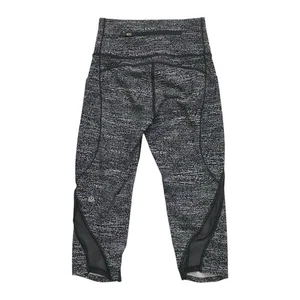 "Leggings cortos Lululemon Pace Perfect talla 4 negros pantalones de tiro alto capris 17"" gimnasio" - Imagen 1 de 3