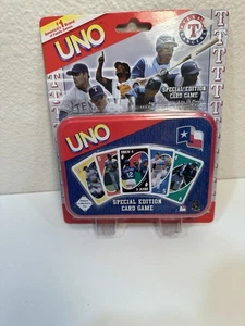 Uno Texas Rangers en caja de hojalata nuevo en embalaje - Imagen 1 de 7