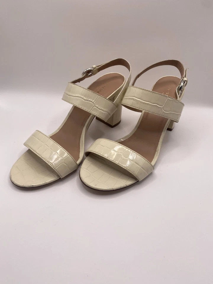 Sandalia de tacón LK Bennett para mujer Raya marfil talla 41/10 Foto 1 de 4