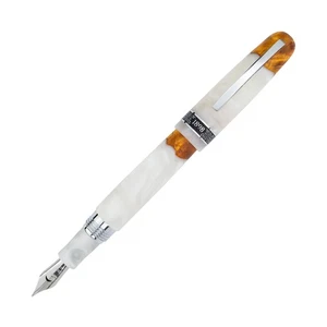 Conklin 1898 Spectra Fusion Füllfederhalter in weiß mit Chromrand - fein NEU - Bild 1 von 1