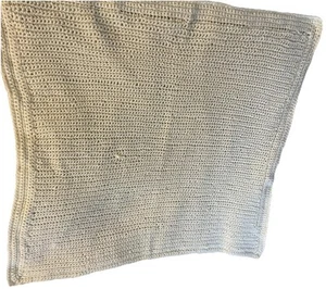 Baby Afghan Ganchillo a Mano Amarillo Pastel 29” X 30” Manta Vintage Tiro Abuela - Imagen 1 de 3