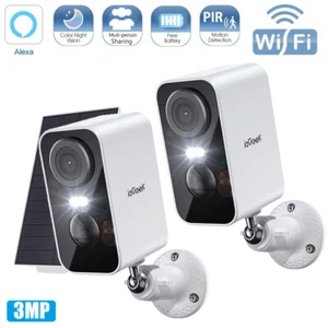 ieGeek 2K Outdoor WiFi Solar/Battery CCTV Home Wireless Security Camera Recharge - Picture 1 of 13