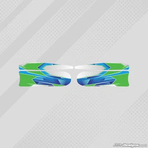KIT DE PEGATINAS SIDEPOD PERSONALIZADAS VERDE AERÓGRAFO - KARTING - GO KART - JakeDesigns - Imagen 1 de 1