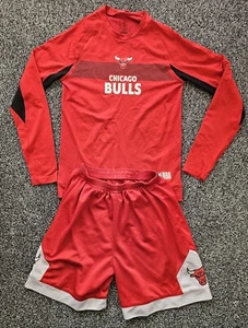 Chicago Bulls Jungen Kinder Basketball Basisschicht Oberteil mit Shorts Set 10-11 Jahre - Bild 1 von 4
