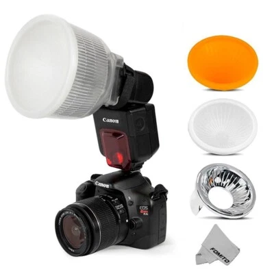 Fomito Universal Cloud Lambency Flash Diffuser+3 pcs For Flash Speedlite - Image 1 of 4