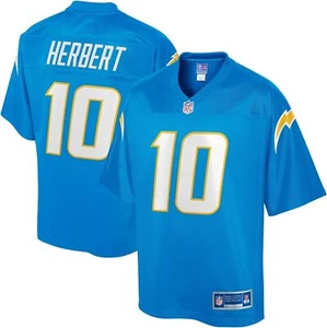 NFL PRO LINE Men's Justin Herbert Powder Blue Los Angeles Large, - Picture 1 of 3