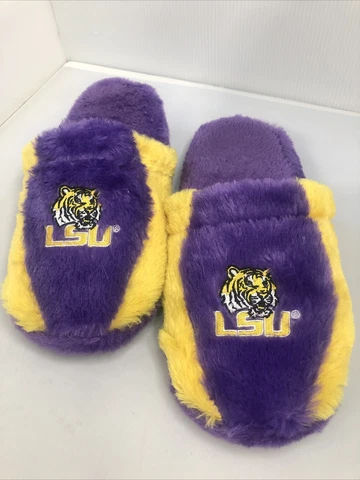 LSU Tigers Team Slippers Unisex Size Large (10-11) Purple Cover