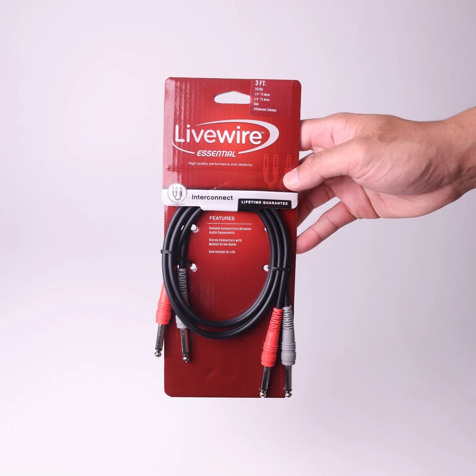 Cable Livewire Essential 1/4 L/R 3 pies Foto 1 de 1