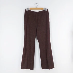 Triona Design Size 12 Purple Herringbone Wool Ardara Co Donegal Ireland Trousers - Picture 1 of 8