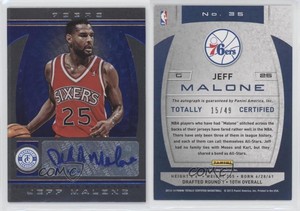 2013-14 Totally Certified Signatures Totally Blue /49 Jeff Malone #35 Auto