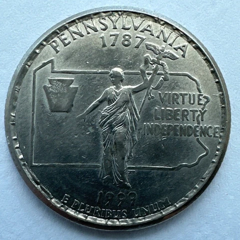 1999 d pennsylvania quarter Error Cover