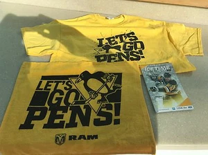 Pittsburgh Penguins 2017 Playoffs GOLD OUT Rush rally Towel T-shirt Round 1 Gm 5 - Picture 1 of 1