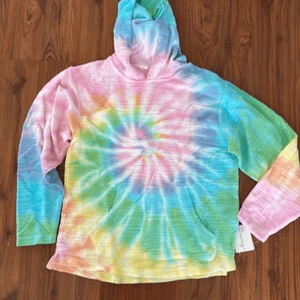 NWT dreamsickle kids tie-dye hoodie sweatshirt pink blue size L sweatshirt - Picture 1 of 4