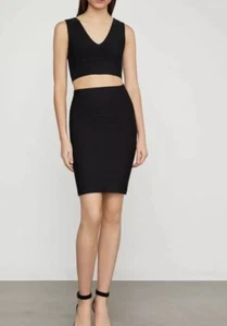 BCBGMAXAZRIA Black Alexa High Waisted Bandage Stretch Skirt Size M - Picture 1 of 4